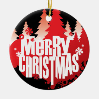 Rond En Céramique Ornement de Joyeux Noël
