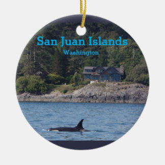 Rond En Céramique Ornement de l'état de Washington d'îles de San