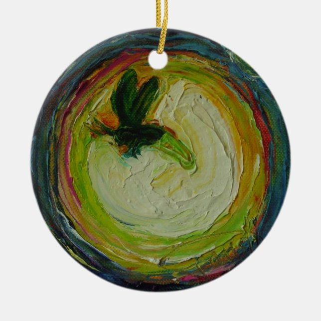 Rond En Céramique Ornement de luciole (Devant)