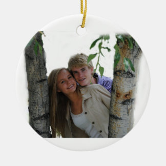 Rond En Céramique Ornement de Mer et de rem