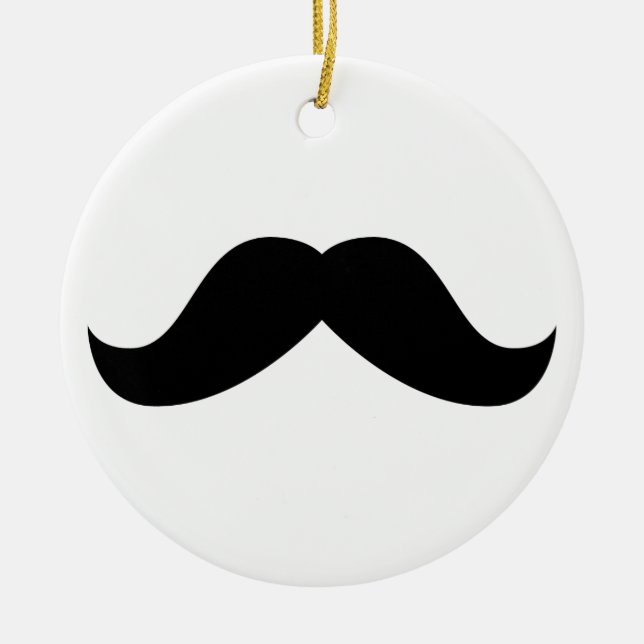 Rond En Céramique Ornement de moustache (Devant)