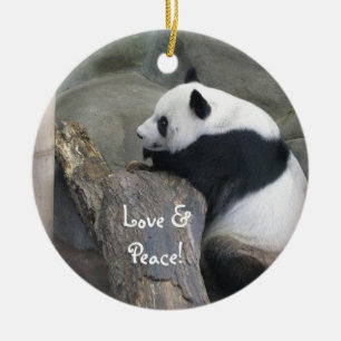 Rond En Céramique Ornement de panda géant