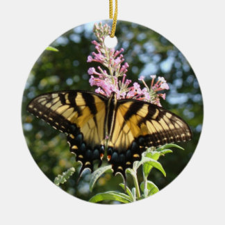 Rond En Céramique Ornement de papillon