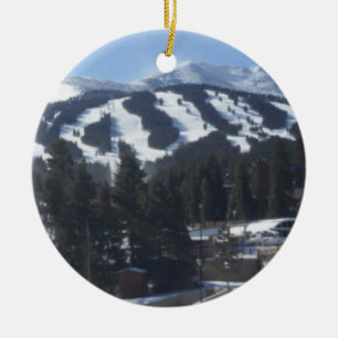 Rond En Céramique Ornement de pentes de ski de Breckenridge