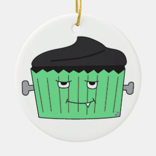 Rond En Céramique Ornement de petit gâteau de monstre