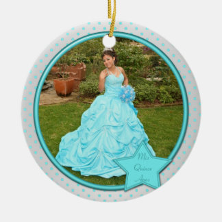 Rond En Céramique Ornement de photo de Quinceanera