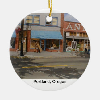 Rond En Céramique Ornement de Portland Orégon