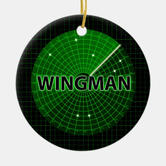 Rond En Céramique Ornement de radar de Wingman (Devant)