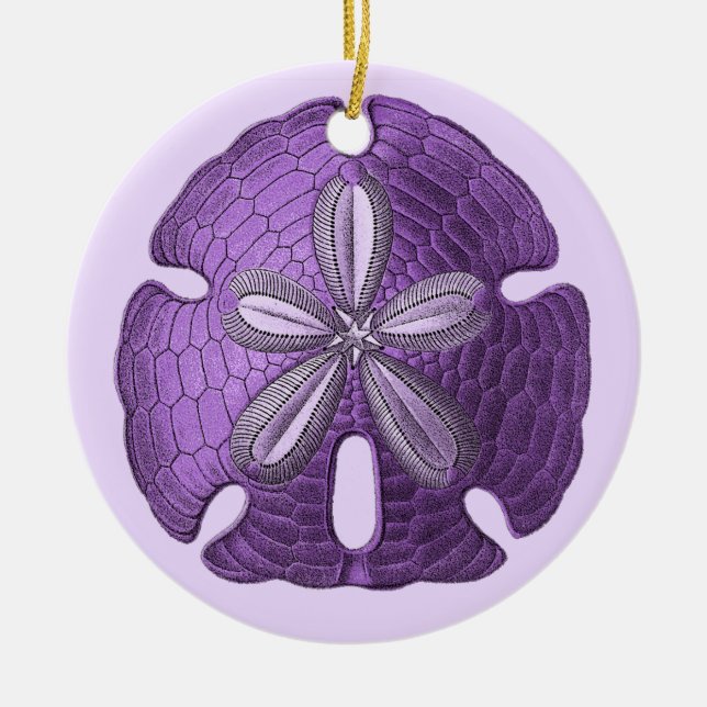 Rond En Céramique Ornement de sable violet (Devant)