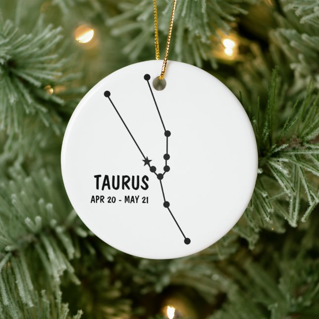 Rond En Céramique Ornement de Taurus (Arbre)