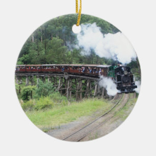 Rond En Céramique Ornement de train de fret