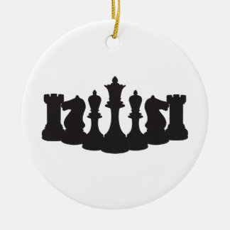 Rond En Céramique Ornement d'échecs personnalisé