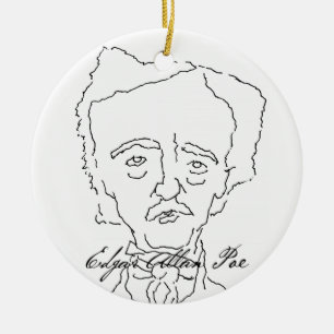 Rond En Céramique Ornement d'Edgar Allan Poe