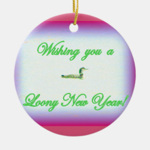 Rond En Céramique ornement dingue de Joyeux Noël de nouvelle année