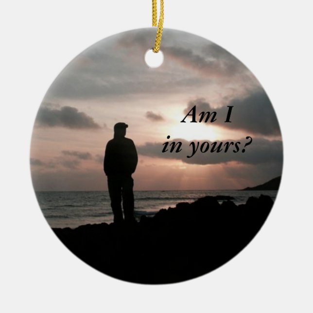 Rond En Céramique Ornement du ciel du coucher du soleil (Devant)