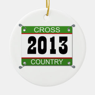 Rond En Céramique Ornement du pays 2013 croisé