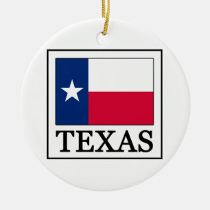 Rond En Céramique Ornement du Texas