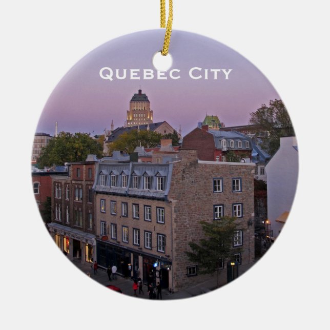 Rond En Céramique Ornement du Vieux-Québec (Devant)