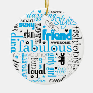 Rond En Céramique Ornement fabuleux du synonyme BFF