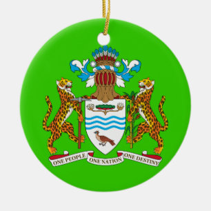 Rond En Céramique Ornement fait sur commande de Noël de GUYANA*