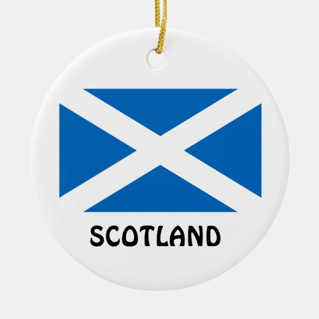 Rond En Céramique Ornement fait sur commande de Noël de SCOTLAND* (Devant)