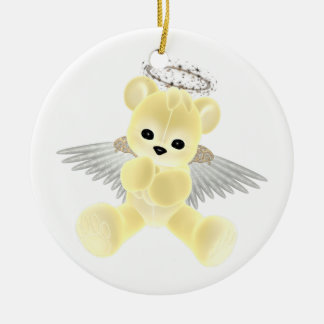Rond En Céramique Ornement jaune d'ours d'ange gardien de KRW