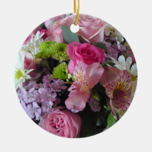 Rond En Céramique Ornement mélangé de fleur