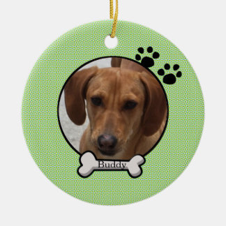 Rond En Céramique Ornement mignon de chien