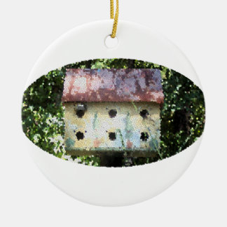 Rond En Céramique Ornement modifié Birdhouse