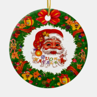 Rond En Céramique Ornement père Noël