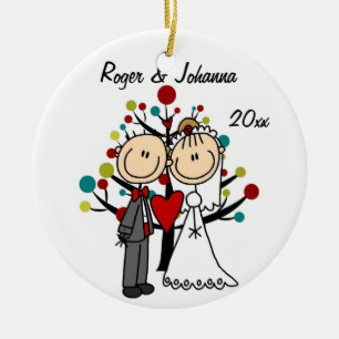 Rond En Céramique Ornement personnalisé ęr par Noël de couples de