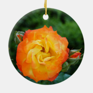 Rond En Céramique Ornement photo rose
