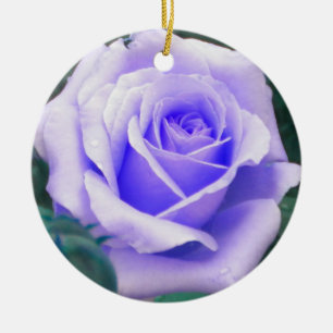 Rond En Céramique Ornement Rose Lavande Pâle