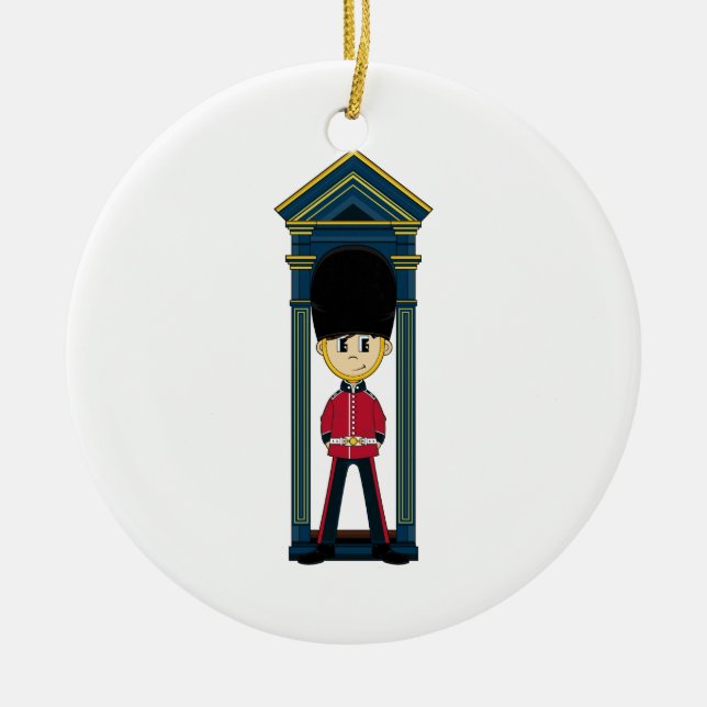 Rond En Céramique Ornement royal britannique de garde (Devant)