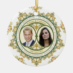 Rond En Céramique Ornement royal de mariage