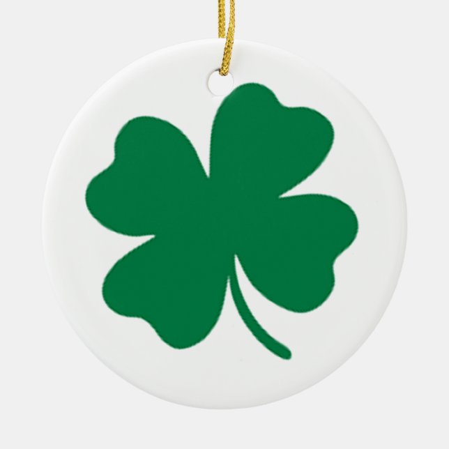 Rond En Céramique Ornement shamrock (Devant)