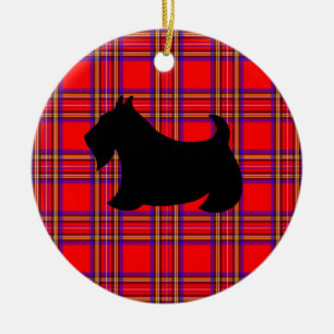 Rond En Céramique Ornement Terrier Écossais