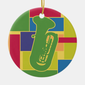 Rond En Céramique Ornement Tuba Colorblocks