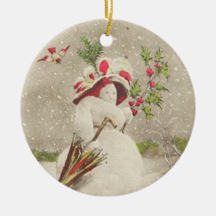 Rond En Céramique Ornement Vintage Casquette rouge