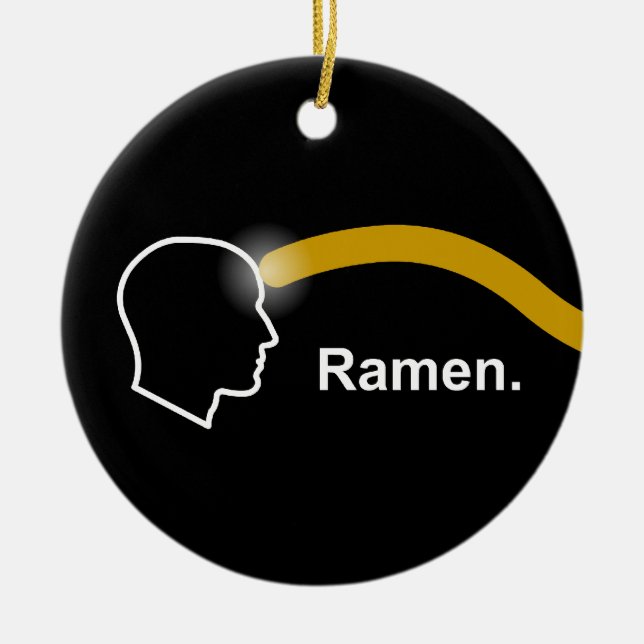 Rond En Céramique Pastafarianism - ornement de Ramen (Devant)