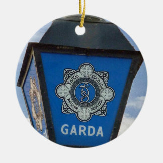 Rond En Céramique Porcelaine Irlandaise Garda Police Ornement de Noë