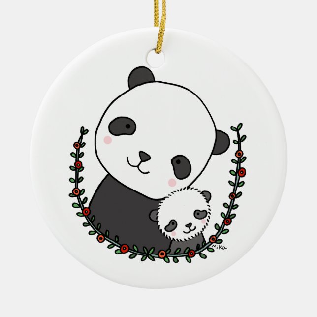 Rond En Céramique Premier ornement de coutume d'ornement de Noël du (Devant)