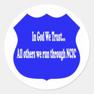 Rond En Dieu nous faisons confiance Sticker