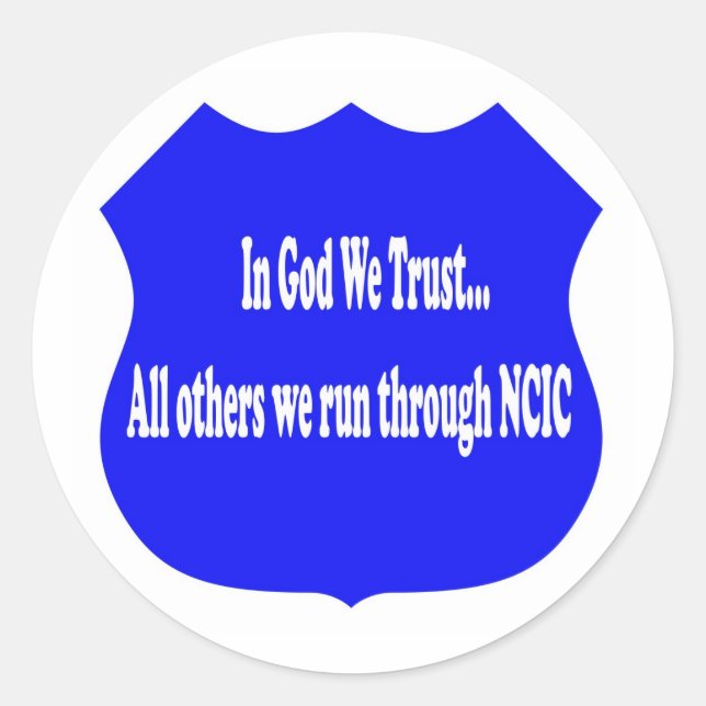 Rond En Dieu nous faisons confiance Sticker (Devant)