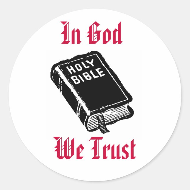 Rond En Dieu nous faisons confiance Sticker (Devant)