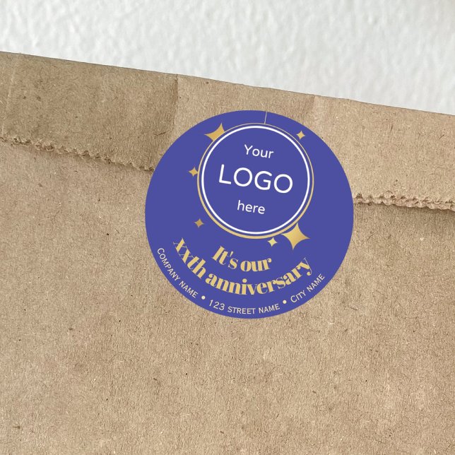 Rond Entreprise 5e 10e 50e anniversaire Sticker bleu (Créateur téléchargé)