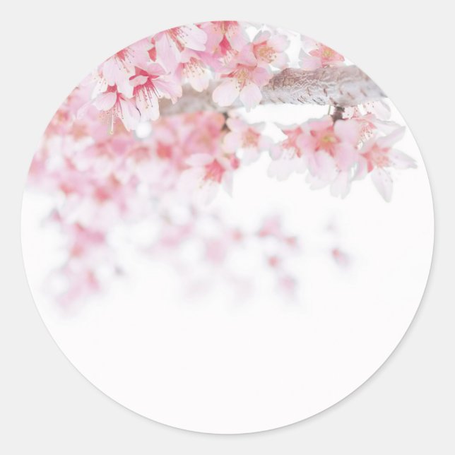 ROND ENVELOPE SEAL STICKER : CHERRY BLOSSOM (Devant)
