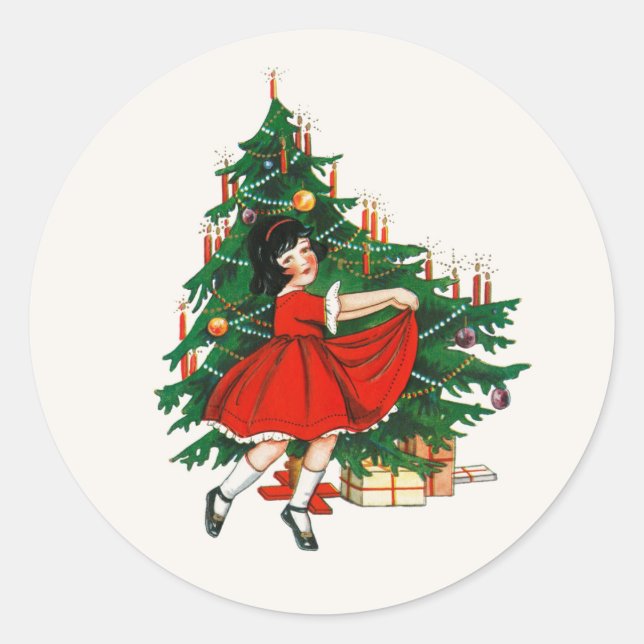 ROND ENVELOPE SEAL STICKER : VINTAGE NOËL (Devant)
