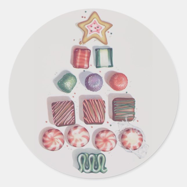 ROND ENVELOPE SEAL STICKER : VINTAGE NOËL (Devant)