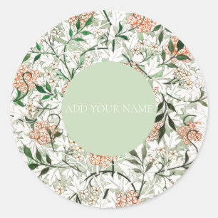 ROND ENVELOPE SEAL STICKER : WILLIAM MORRIS : JASMINE